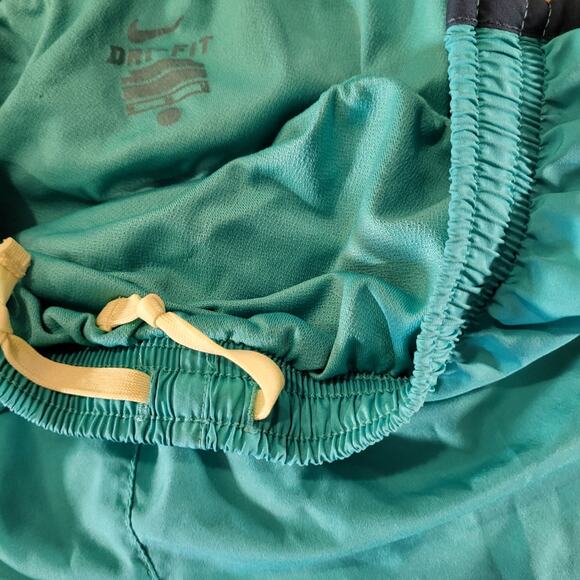 Nike Dri-Fit Just Do It Print Athletic Shorts Size Turquoise Blue Green Medium - Picture 5 of 7